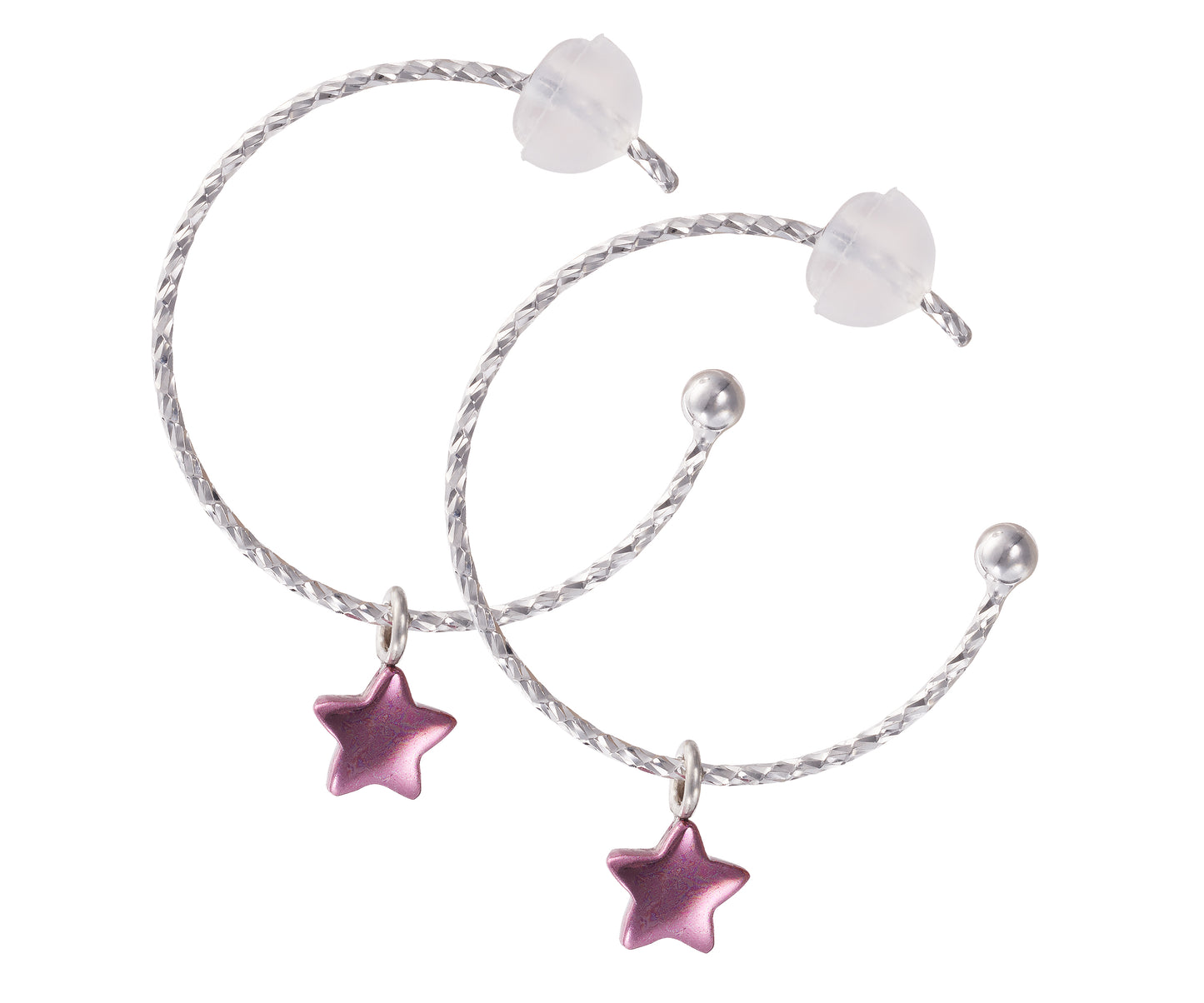 紫金星星吊饰耳环